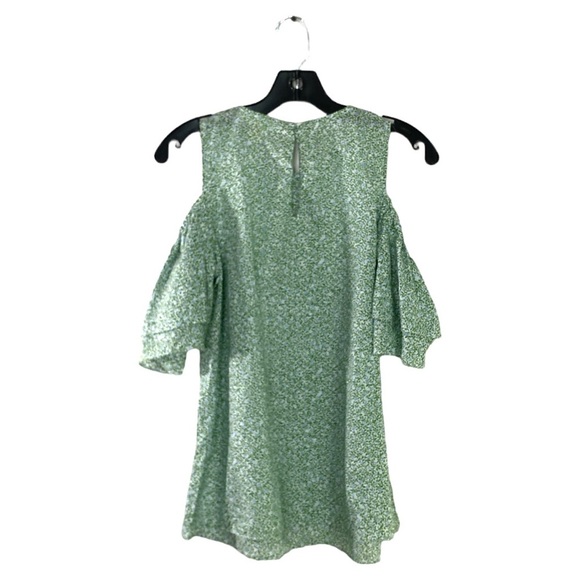 Michael Kors Women's Cotton Cold Shoulder Tiered-Sleeve Top Floral Size Small - Picture 7 of 8